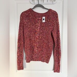 GAP Women's Marled Pink Sweater